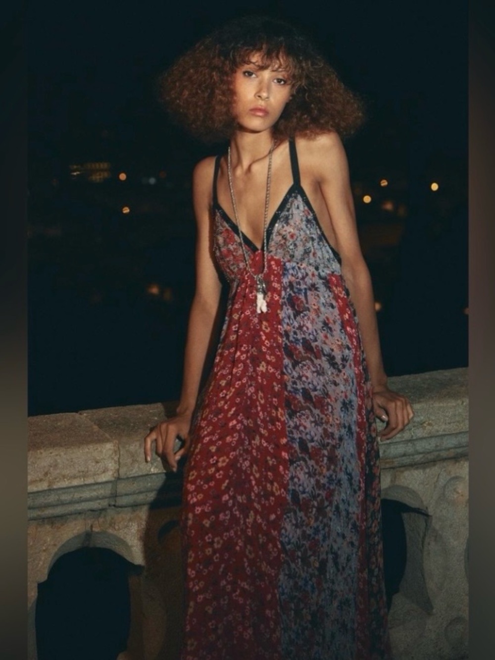 ZARA EMBELLISHED GYPSY FLORAL SUMMER MAXIDRESS FESTIVAL BEACH RESORT Small